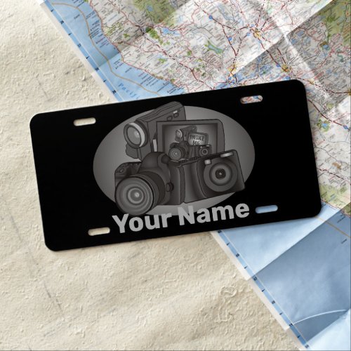Shutterbug Cameras Personalized  Photographer License Plate