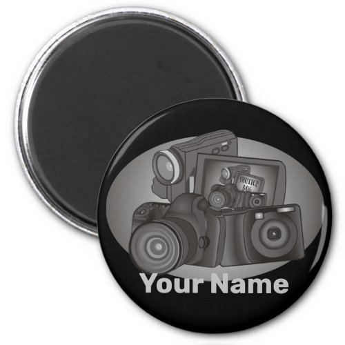 Shutterbug Cameras Personalized  Photographer Magnet