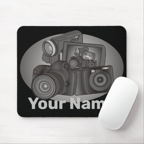 Shutterbug Cameras Personalized  Photographer Mouse Pad