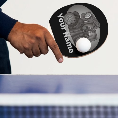 Shutterbug Cameras Personalized  Photographer Ping Pong Paddle