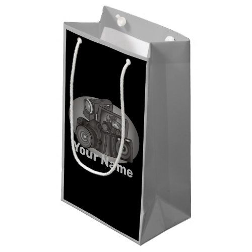 Shutterbug Cameras Personalized  Photographer Small Gift Bag