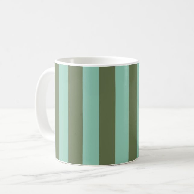 Shutters & Pear Stripe Pattern Coffee Mug (Front Left)