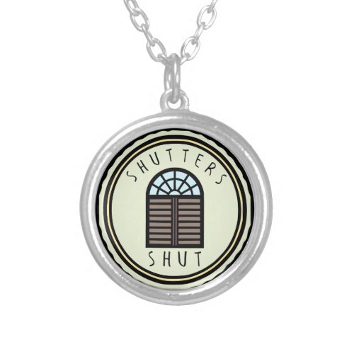 Shutters Shut Silver Plated Necklace