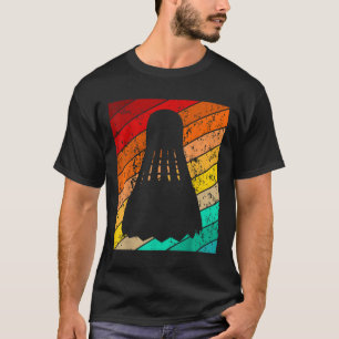Shuttle, Badminton Ball Player, Vintage Retro T-Shirt