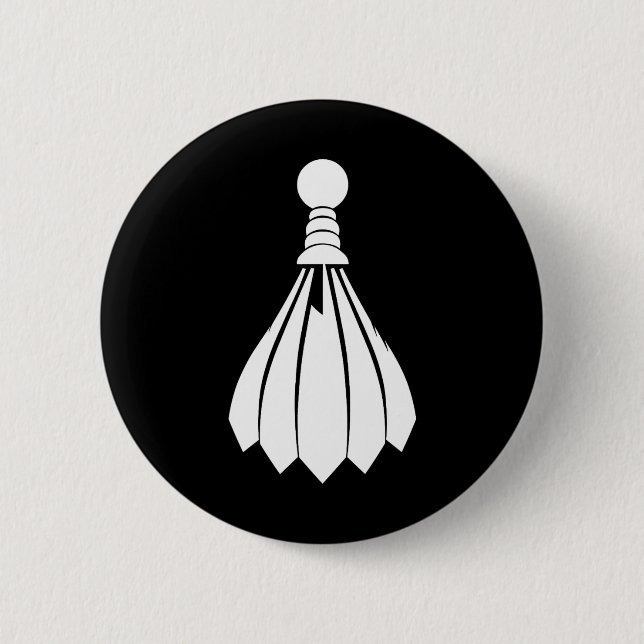 Shuttle Badminton Instructor  Button (Front)