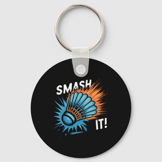 Shuttle Badminton Match  Keychain (Front)