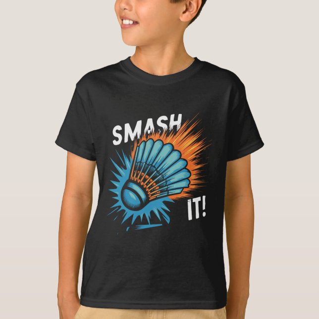 Shuttle Badminton Match  T-Shirt (Front)