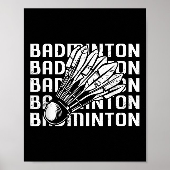 Shuttle Badminton Player 0  Poster (Front)