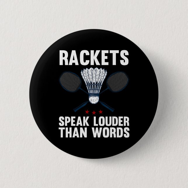 Shuttle Badminton Player 4  Button (Front)