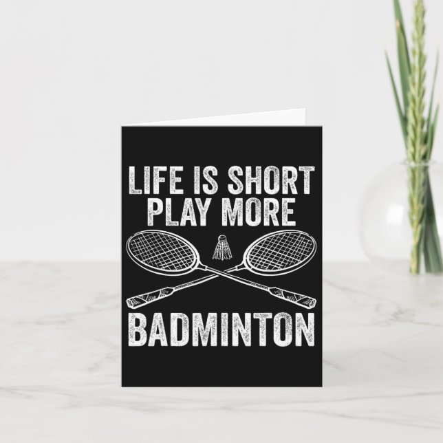 Shuttle Badminton Player 8  Card (Front)