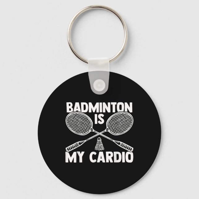 Shuttle Badminton Player 8  Keychain (Front)