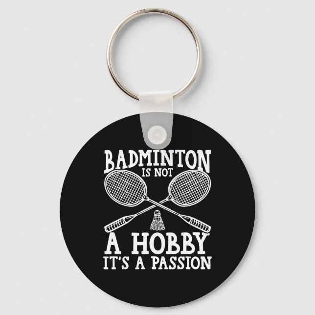 Shuttle Badminton Player  Keychain (Front)
