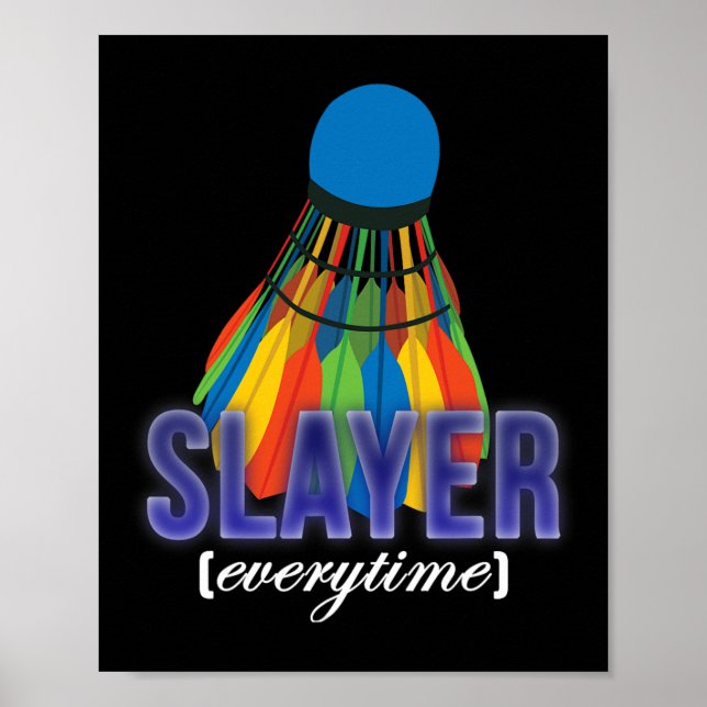 Shuttle Badminton Player Quote  Poster (Front)