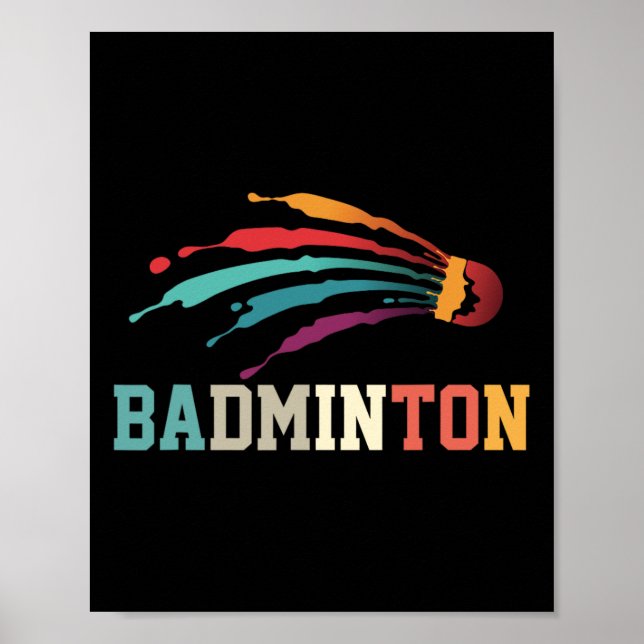 Shuttle Badminton Player Sports Racket Coach Team  Poster (Front)