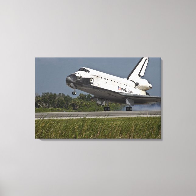 Shuttle Endeavour landing Kennedy Space Center Canvas Print (Front)