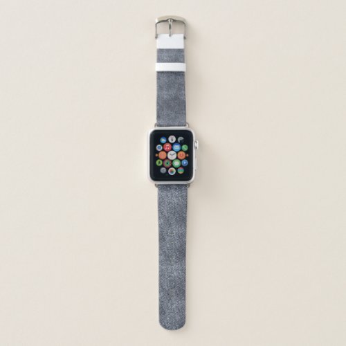 Shuttle Grey Denim Pattern Apple Watch Band