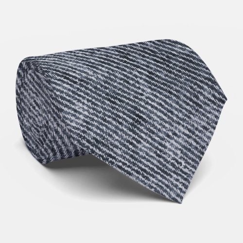 Shuttle Grey Denim Pattern Neck Tie