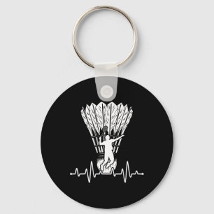 Shuttle Heartbeat Badminton Keychain