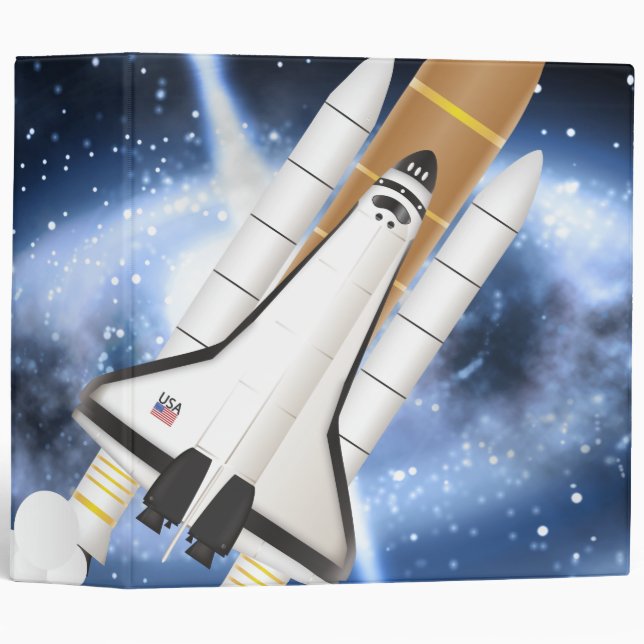 Shuttle launch! 3 ring binder (Front/Spine)