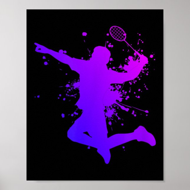 Shuttle Mens Squash Badminton Player Badminton  Poster (Front)