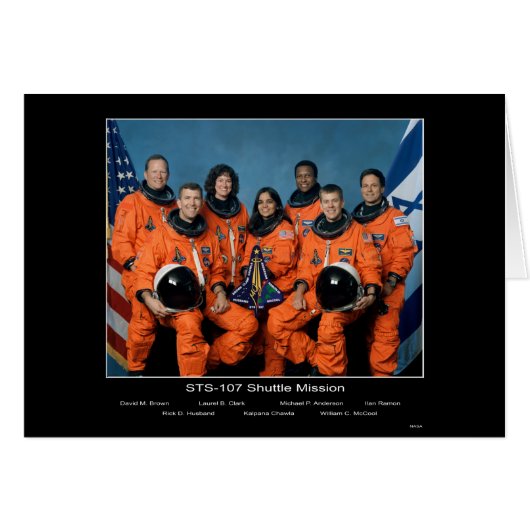 Shuttle Mission STS 107 Cards (Front Horizontal)
