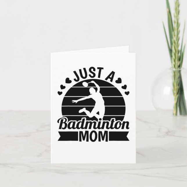 Shuttle Player Court - Team Racket Just A Badminto Card (Front)