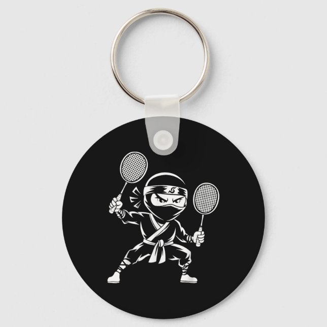 Shuttle Racquet Racket - Team Player Badminton Nin Keychain (Front)