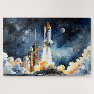 Shuttle rocket taking off jigsaw puzzle