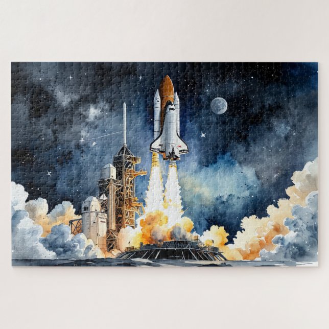 Shuttle rocket taking off jigsaw puzzle (Horizontal)