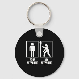 Shuttle Your Boyfriend My Boyfriend Funny Dminton  Keychain