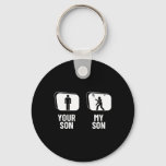 Shuttle Your Son My Son Dad Mom Funny Dminton  Keychain