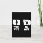 Shuttle Your Wife My Wife Husnd Funny Dminton  Card