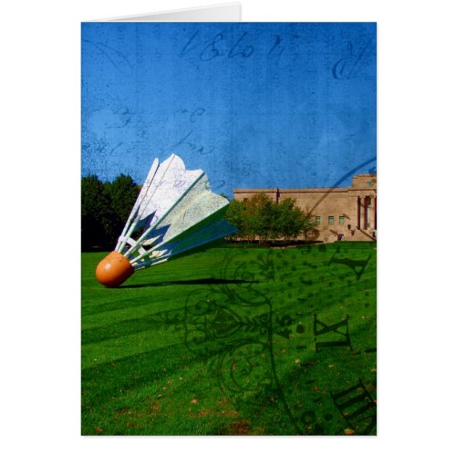 Shuttlecock on the Lawn All Occasion Blank Inside