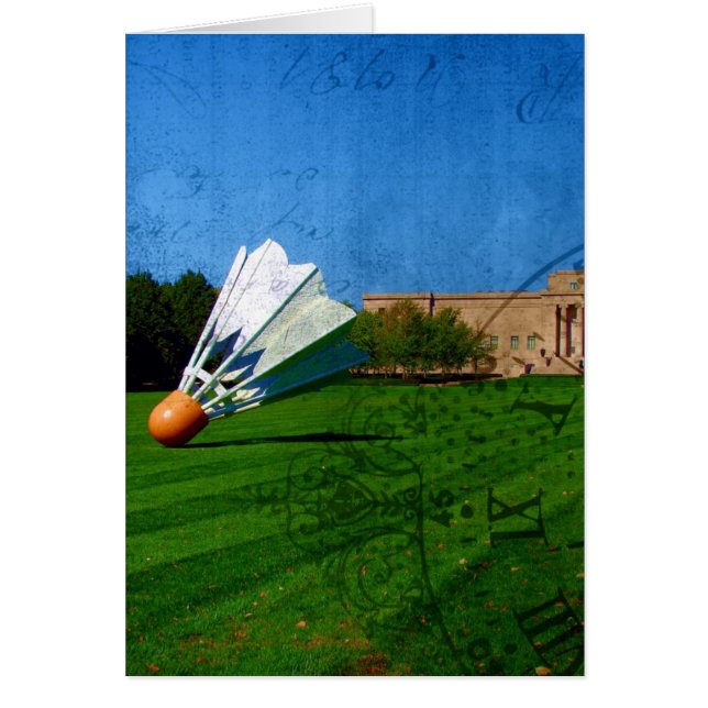Shuttlecock on the Lawn All Occasion Blank Inside Cards (Front)