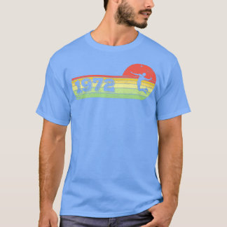 Shuttlecock player vintage 1972 birthday game badm T-Shirt
