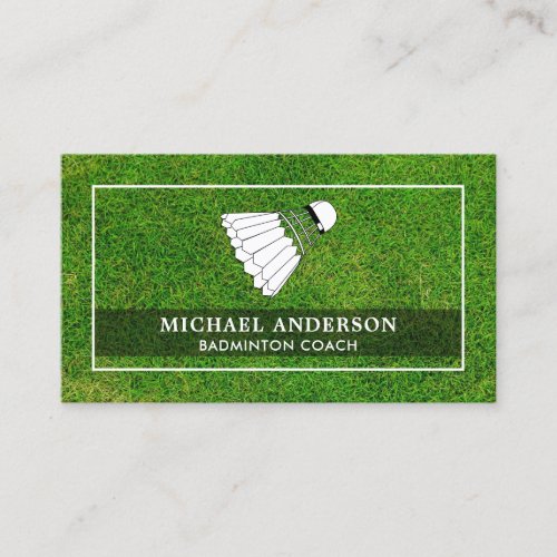 Shuttlecock Professional Badminton Coach Business Card