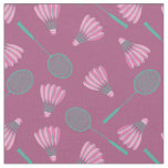 Shuttlecocks with badminton rackets fabric