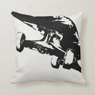 Shuvit Shove-It Black And White Skater Throw Pillow