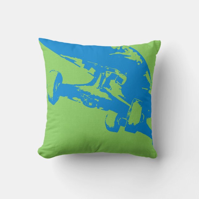 Shuvit Shove-It Skateboard Pillow Grey Lt Blue (Front)