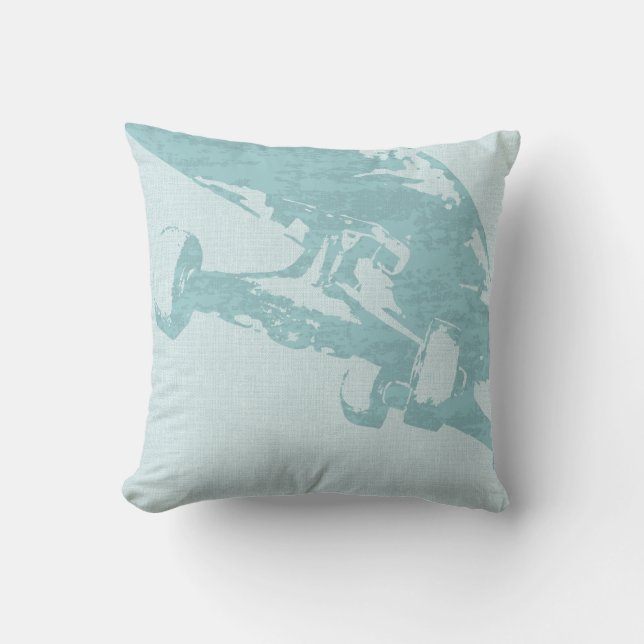 Shuvit Shove-It Skateboard Pillow  Seafoam Blue (Front)