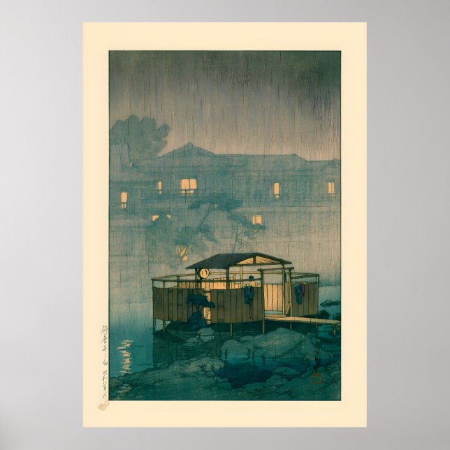 Shuzenji in Rain by Kawase Hasui Poster (Front)