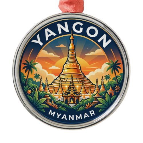 Shwedagon Pagoda Myanmar Metal Ornament