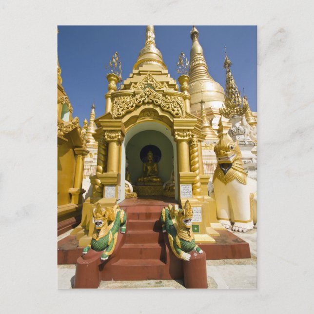 Shwedagon Pagoda (Paya), large temple site that 4 Postcard (Front)