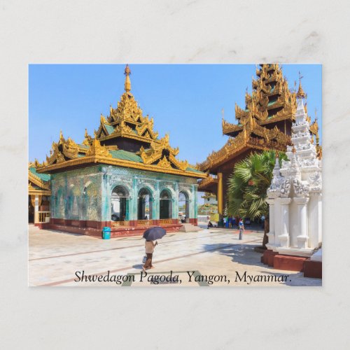 Shwedagon Pagoda Yangon Myanmar Postcard