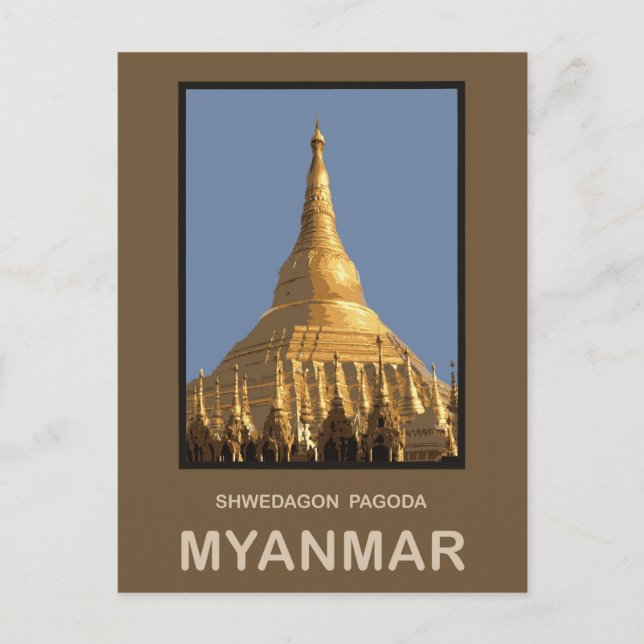 Shwedagon Pagoda Yangon Myanmar Postcard (Front)