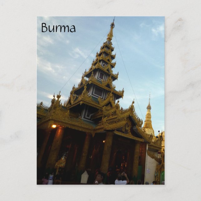 shwedagon stupa postcard (Front)