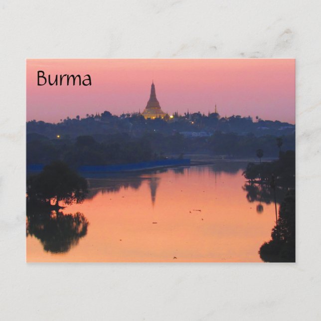 shwedagon sunset postcard (Front)