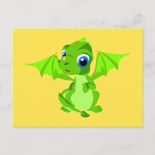 Shy Baby Dragon Postcard