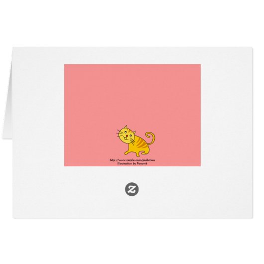 Shy Cat Blank Card (Back Horizontal)