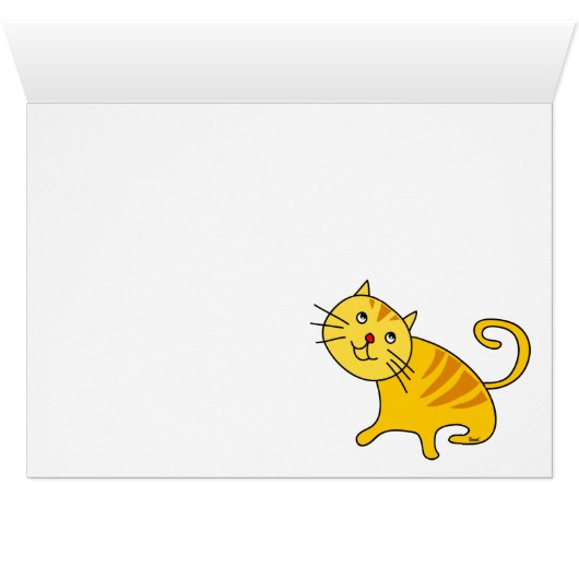 Shy Cat Blank Card (Inside Horizontal (Bottom))